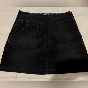 Prana corduroy skirt. Black. Size 6.